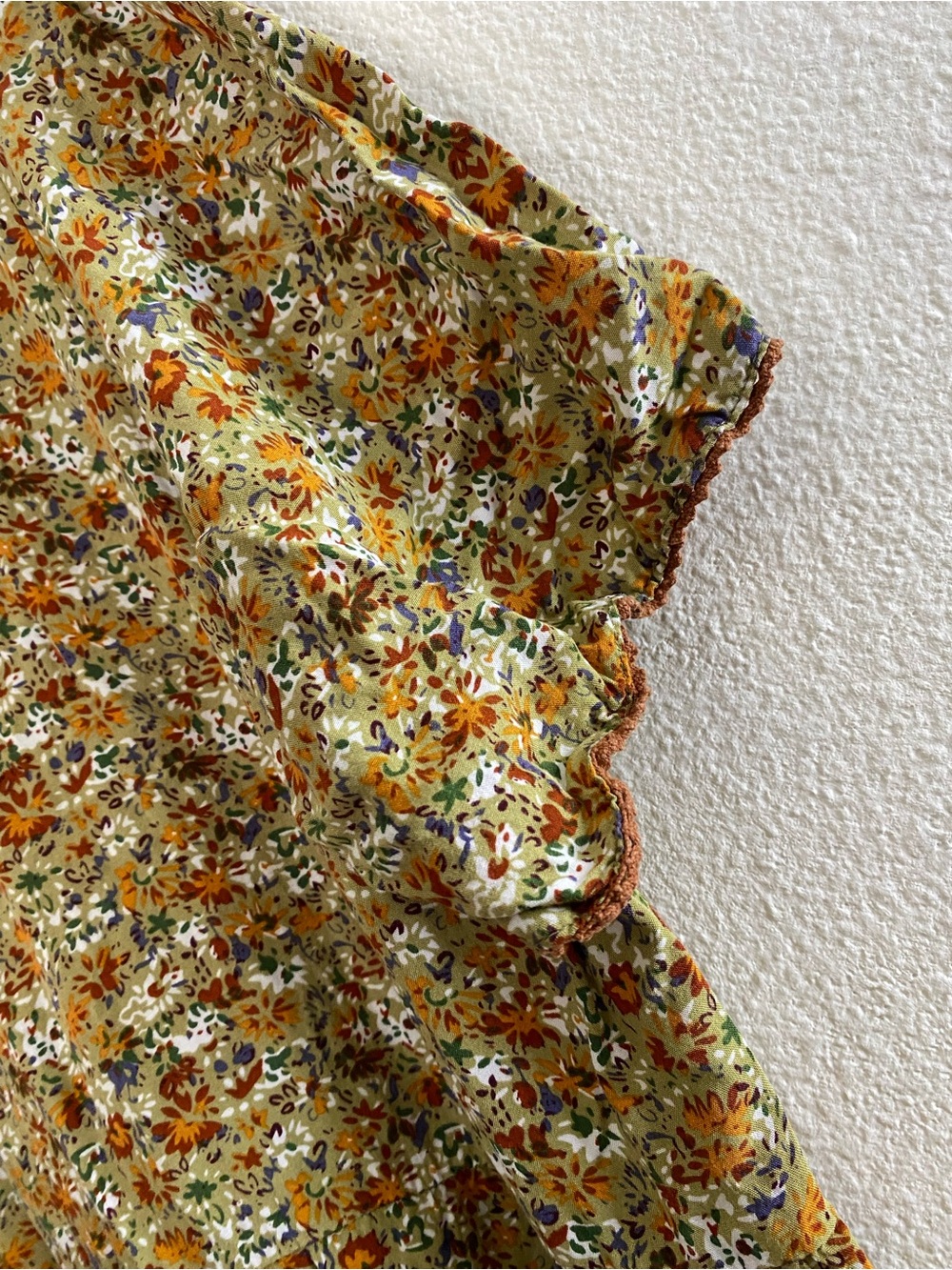 Floral Tiered Midi Dress in Mustard - Picture 9 of 16